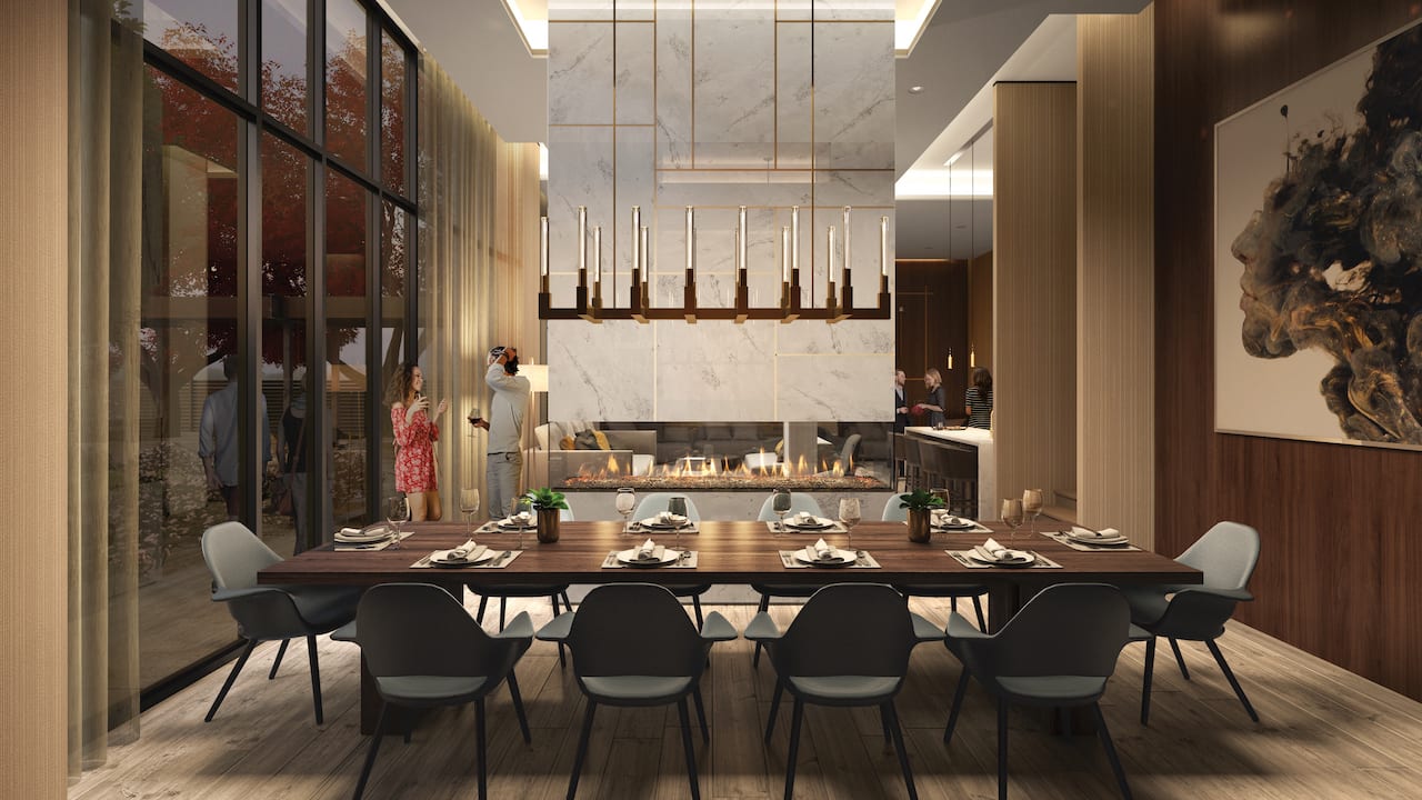 Rendering of 260 High Park dining room