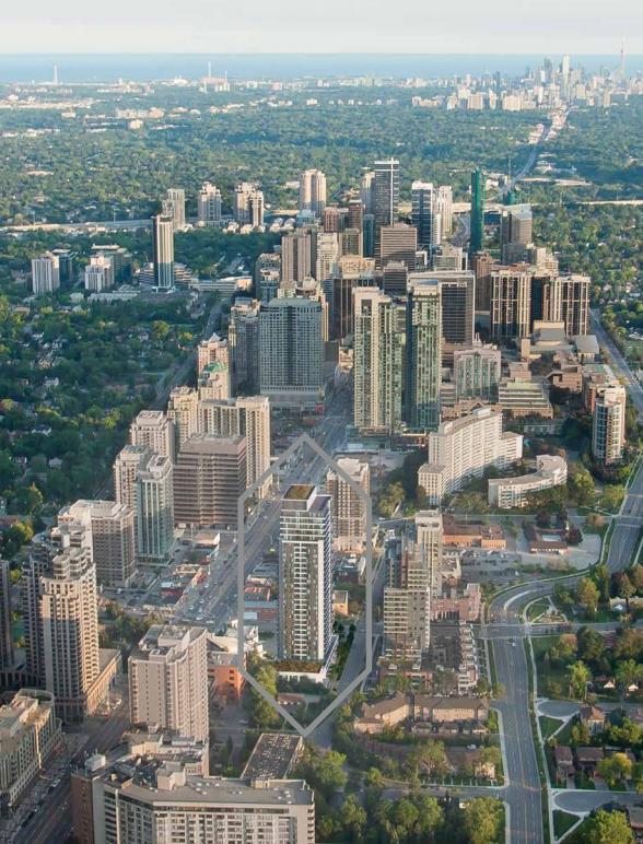 The Diamond Condos Aerial View Toronto, Canada