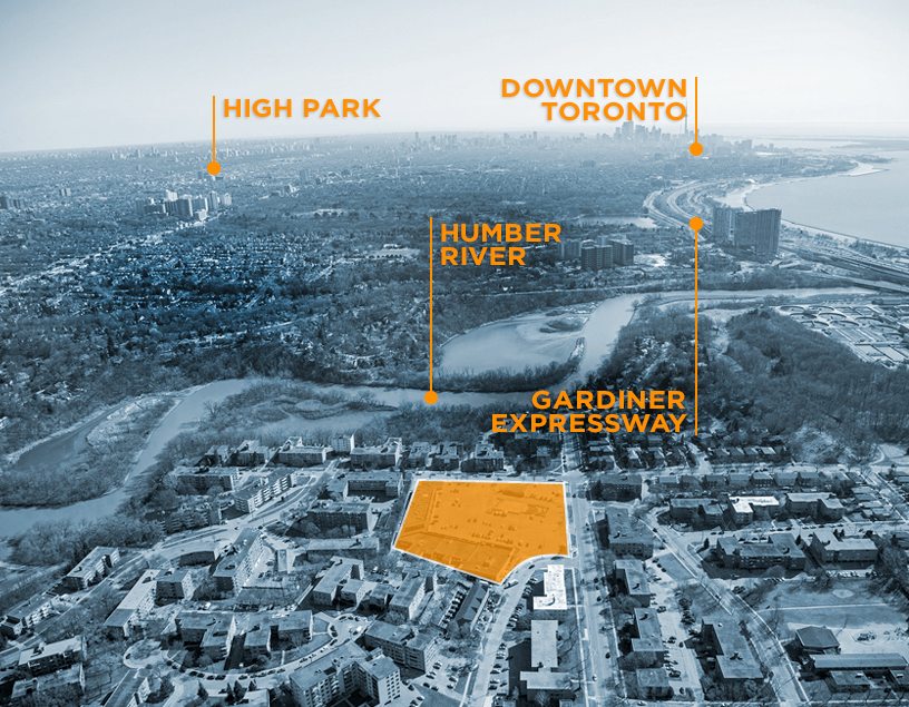 Backyard Condos Satellite View Toronto, Canada