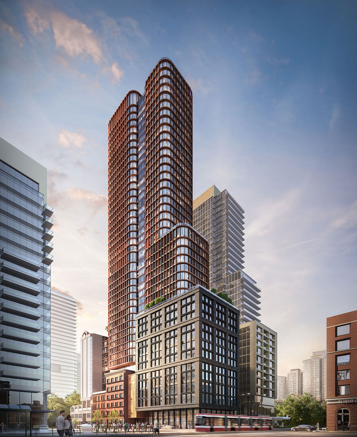 Exterior rendering of Four Eleven King Condos.