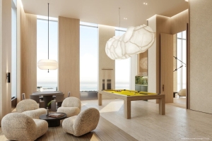 Rendering of Forma Condos games lounge