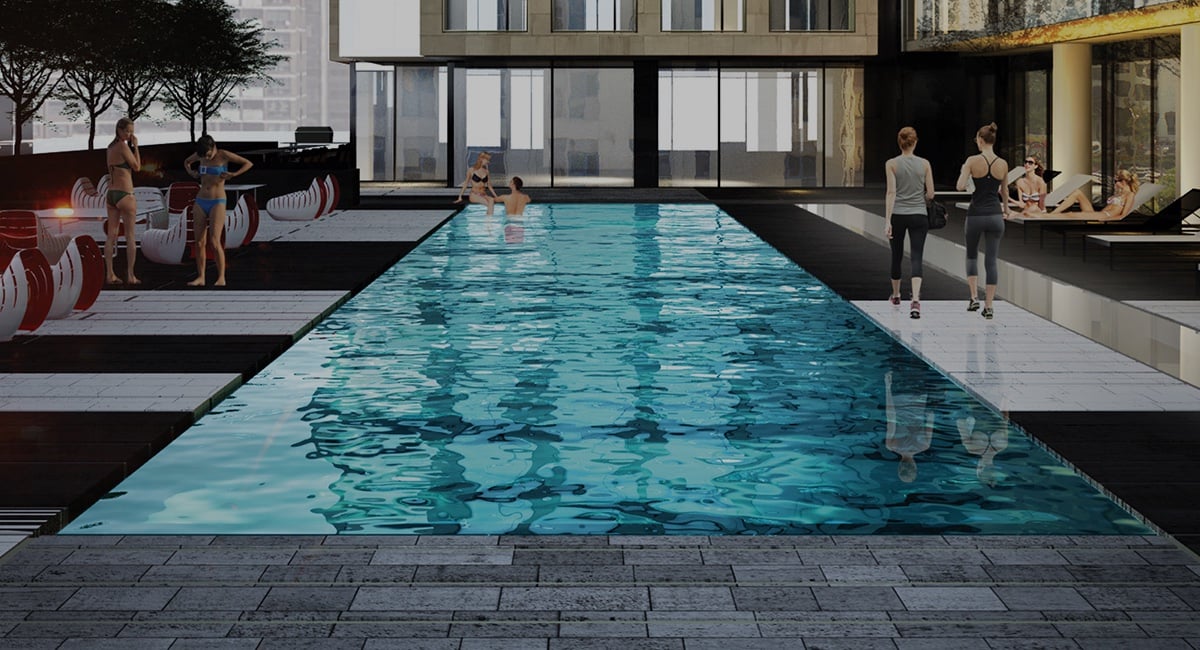Rendering of The Gloucester on Yonge Condos swimming pool