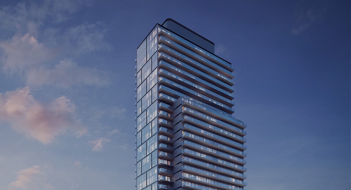 Rendering of The Gloucester on Yonge Condos exterior building top