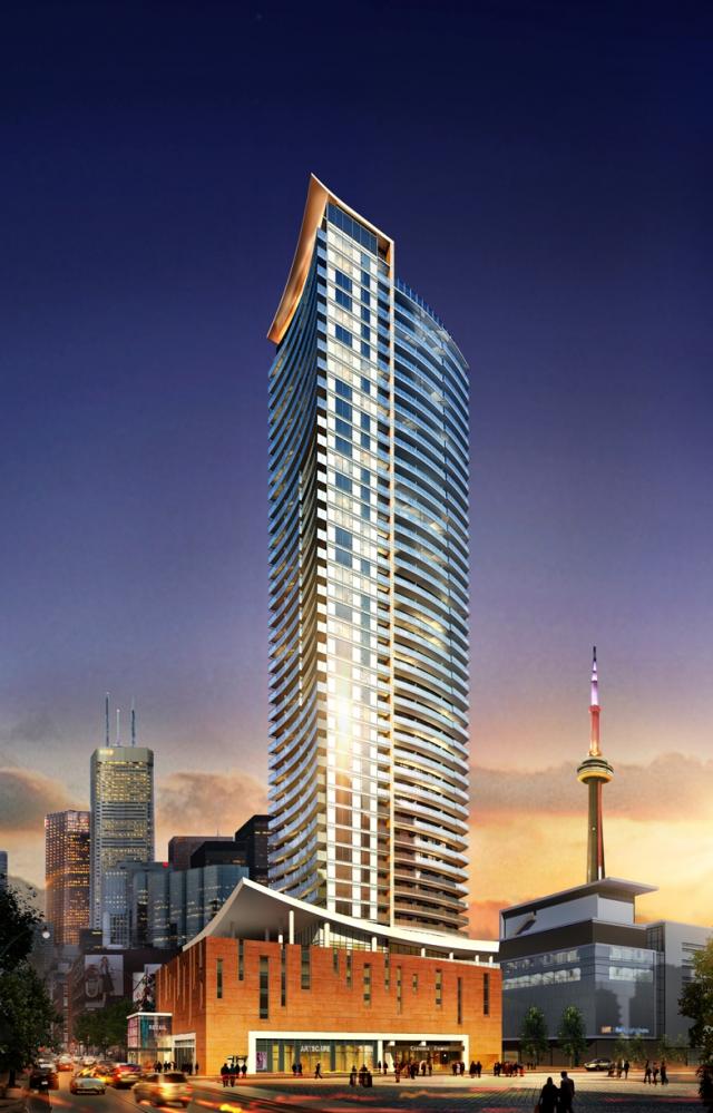 Cinema Tower Condos Building View Toronto, Canada