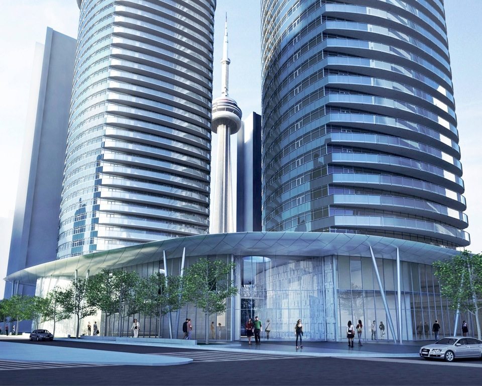 Ïce Condominiums at York Centre Terrace Front View Toronto, Canada