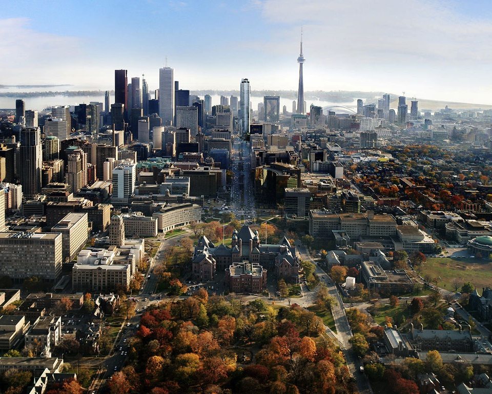 Shangri-La Toronto Condos Aerial View Toronto, Canada