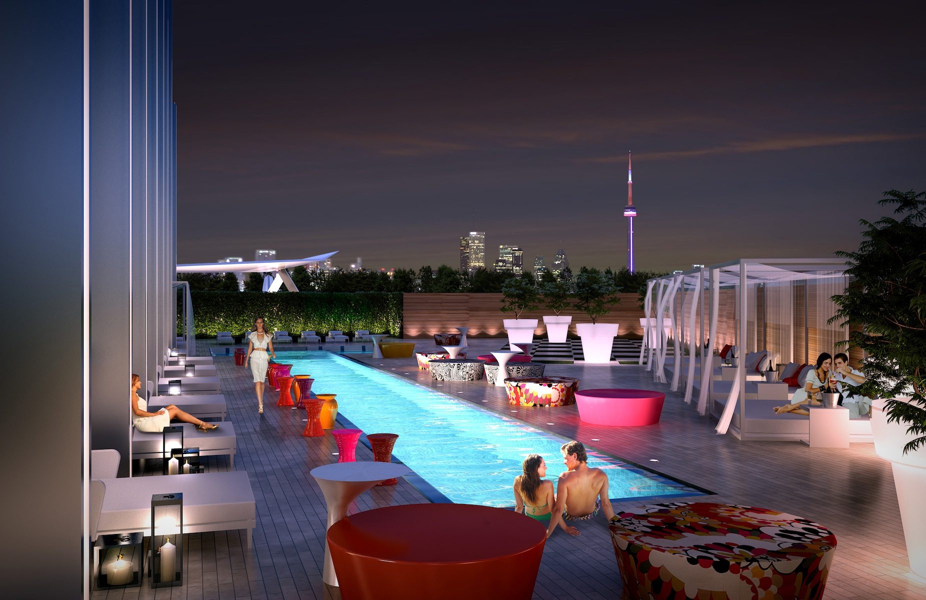 South Beach Condos & Lofts Terrace Pool Toronto, Canada