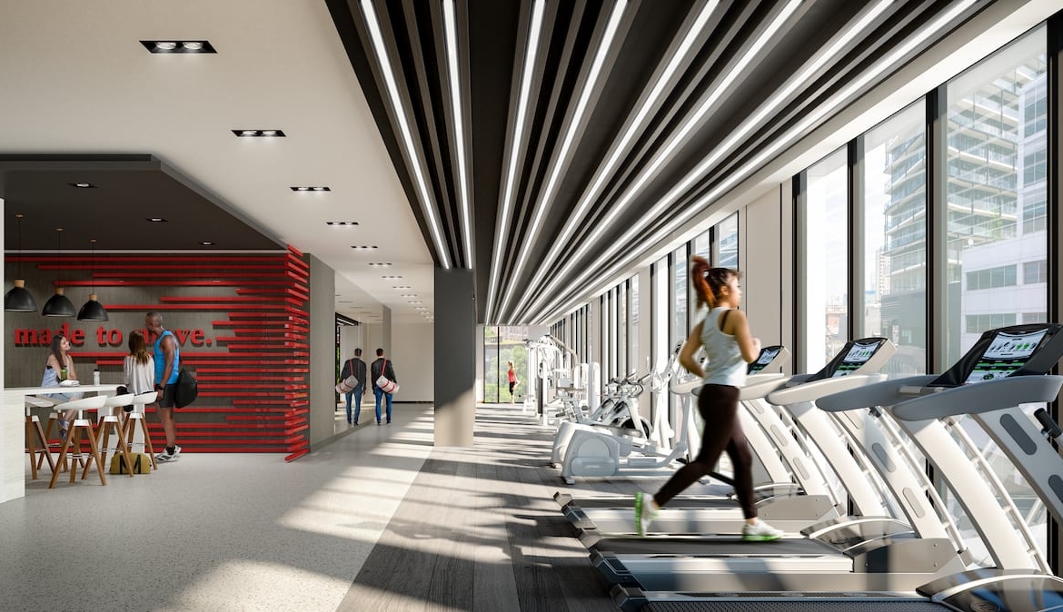 Rendering of Peter and Adelaide Condos gym