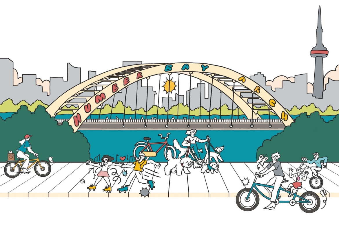 Illustration of Southport in Swansea Humber Bridge Toronto