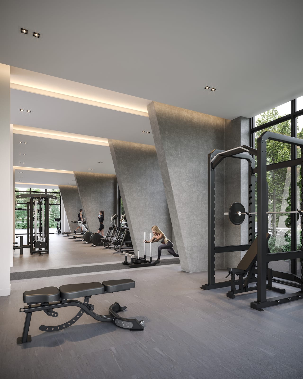 Rendering of Southport Condos interior amenity gym