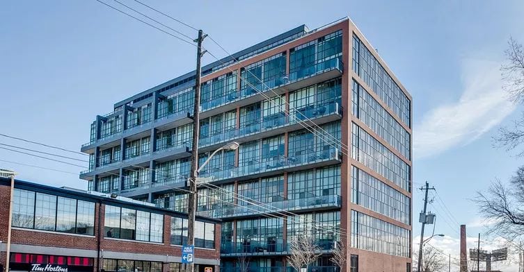 Exterior image of the Liberty Market Lofts in Toronto