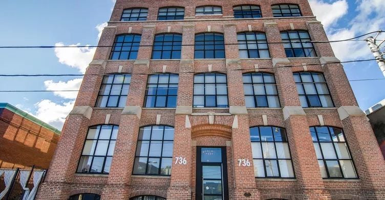 Exterior image of the Tannery Lofts in Toronto