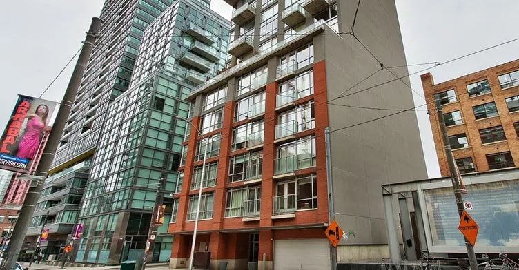 Exterior image of theThe Charlotte Lofts in Toronto