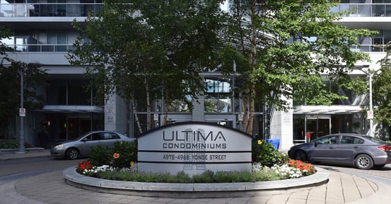 Exterior image of the Ultima at Broadway in Toronto