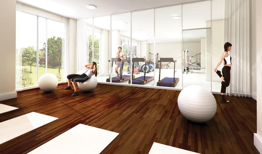Rendering of Emerald City 2 Condos fitness centre