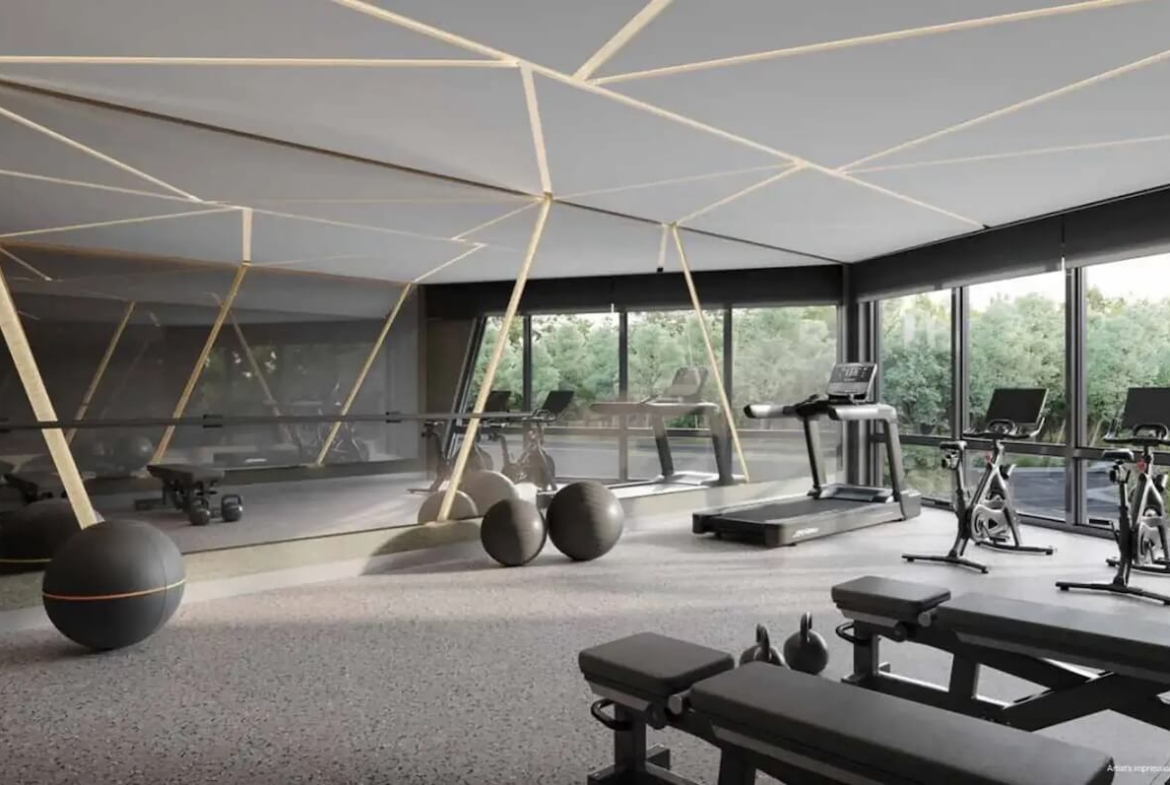Angular Condos interior fitness centre