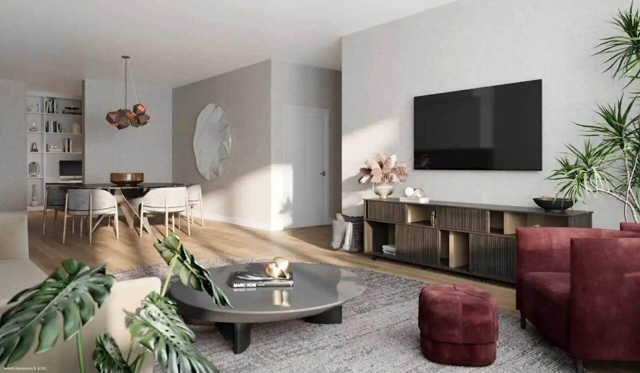 Angular Condos interior suite living room