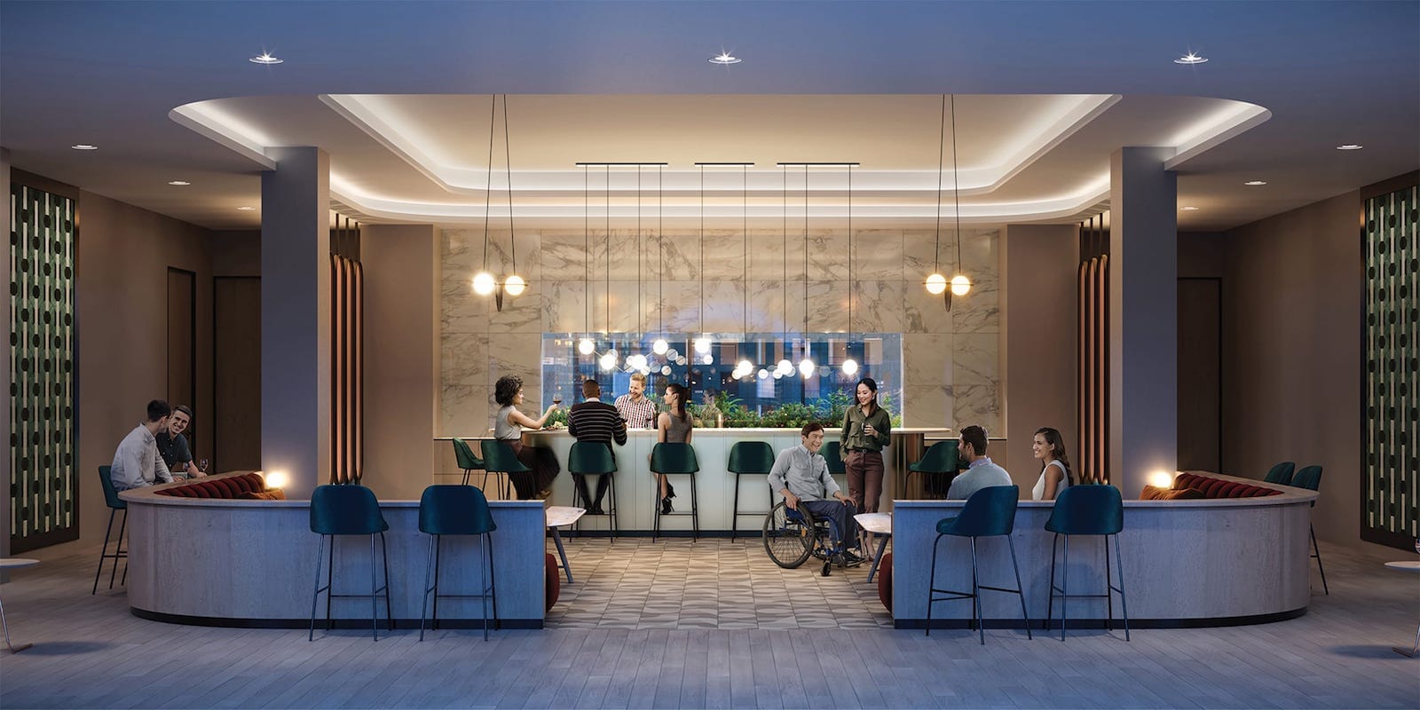 Rendering of Artworks Tower Condos Party Room
