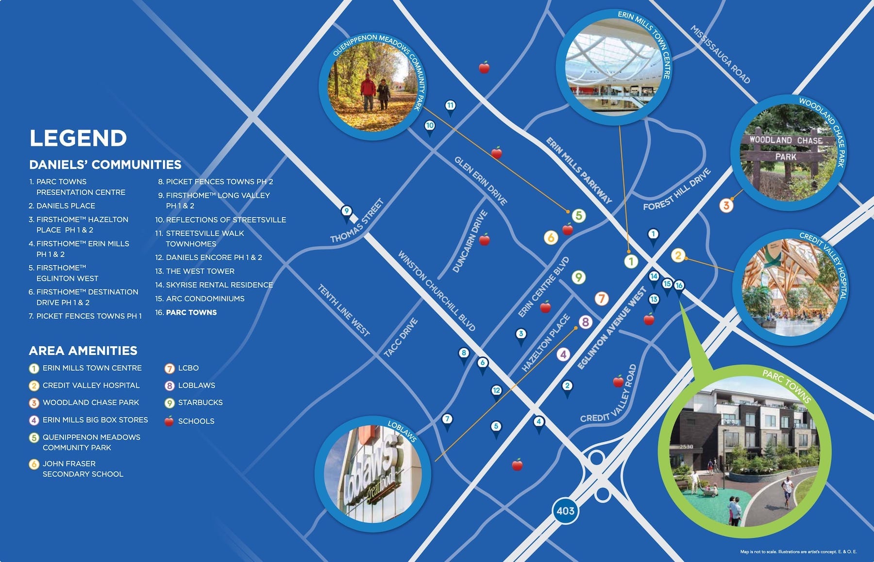 Parc Towns Local Amenities Map
