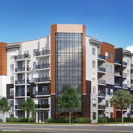 Rendering of Affinity Condos Building Exterior