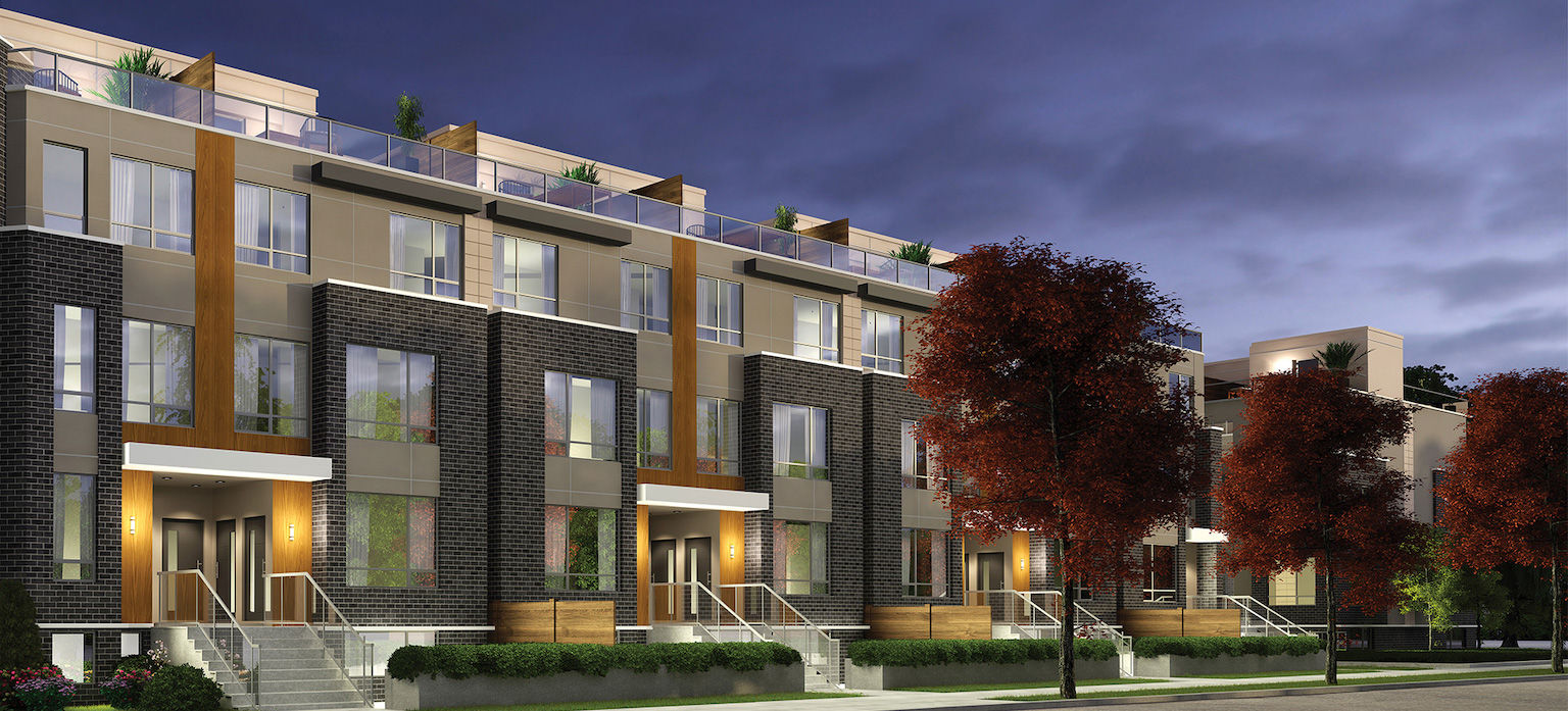 Exterior Rendering of Dellwood Park Urban Townhomes
