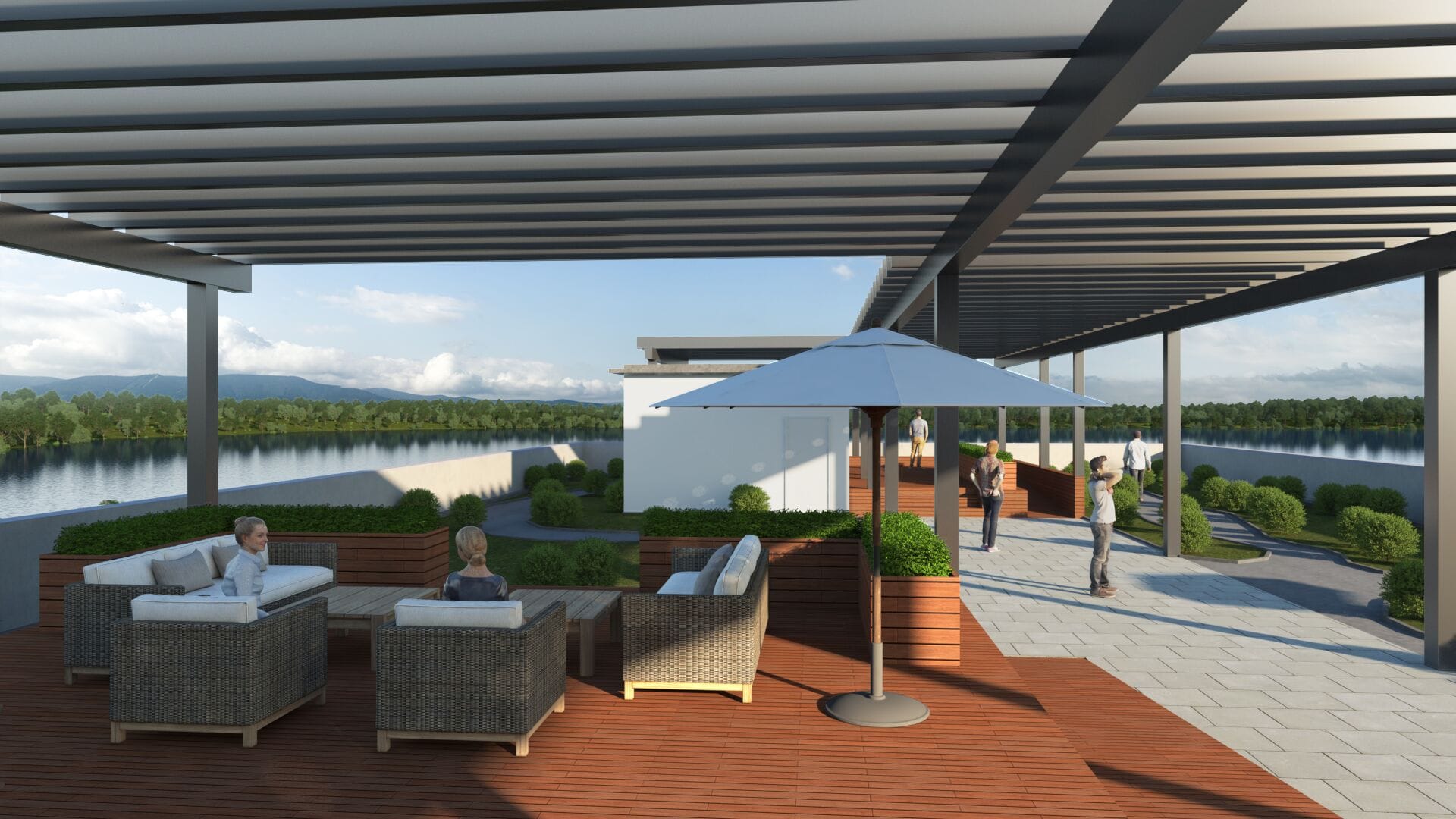 Rendering of The Landing at Little Lake Rooftop Terrace