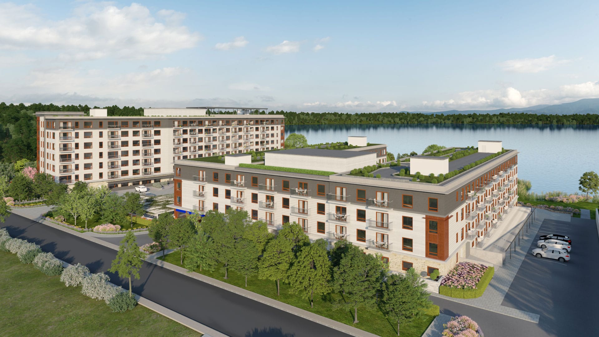 Exterior Rendering of The Landing at Little Lake