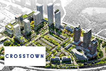 Exterior rendering of Crosstown Community Condos