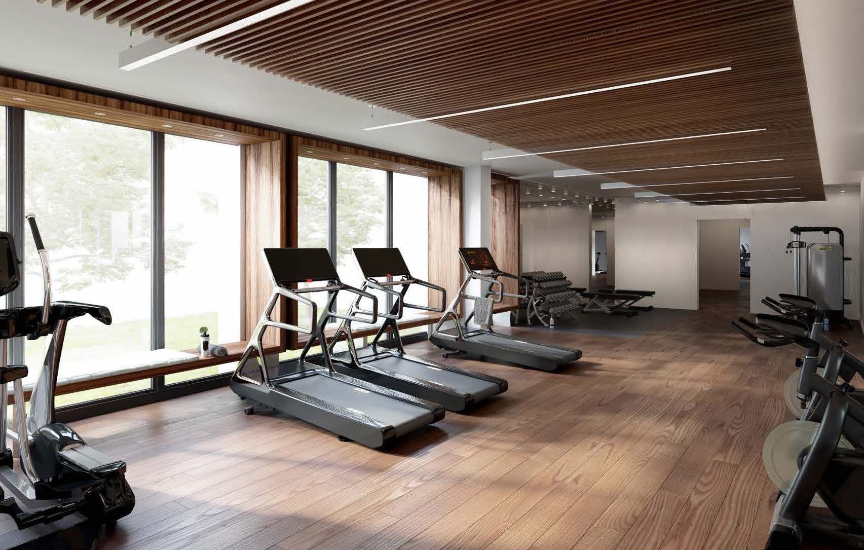 Rendering of Anx on Dupont Condos fitness centre.