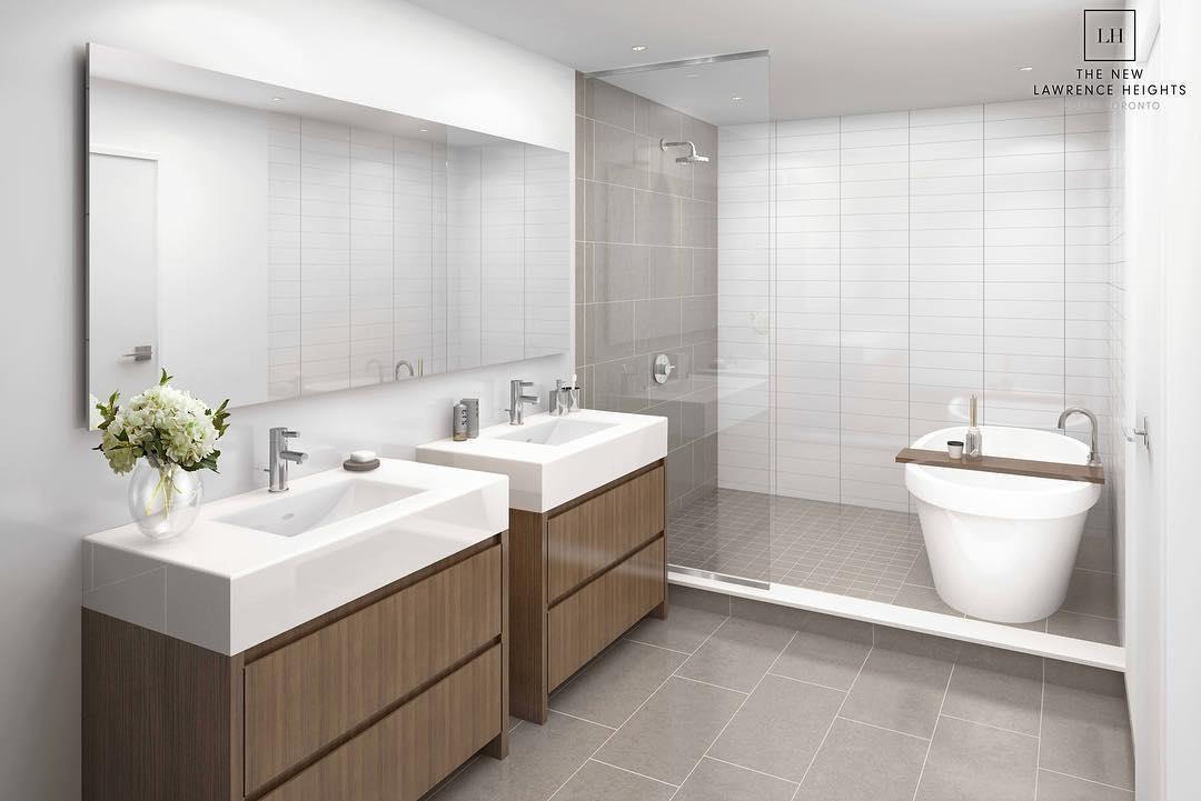 Interior Rendering of The New Lawrence Heights Towns Bathroom