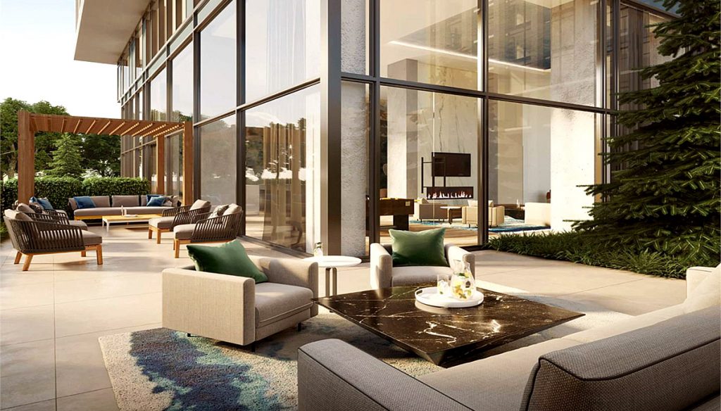 Terrace Rendering of Rise at Stride Condos