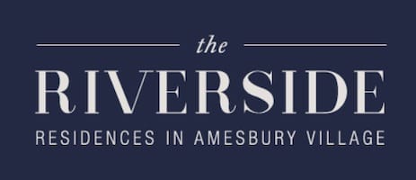 Logo of The Riverside Residences in Amesbury Village.