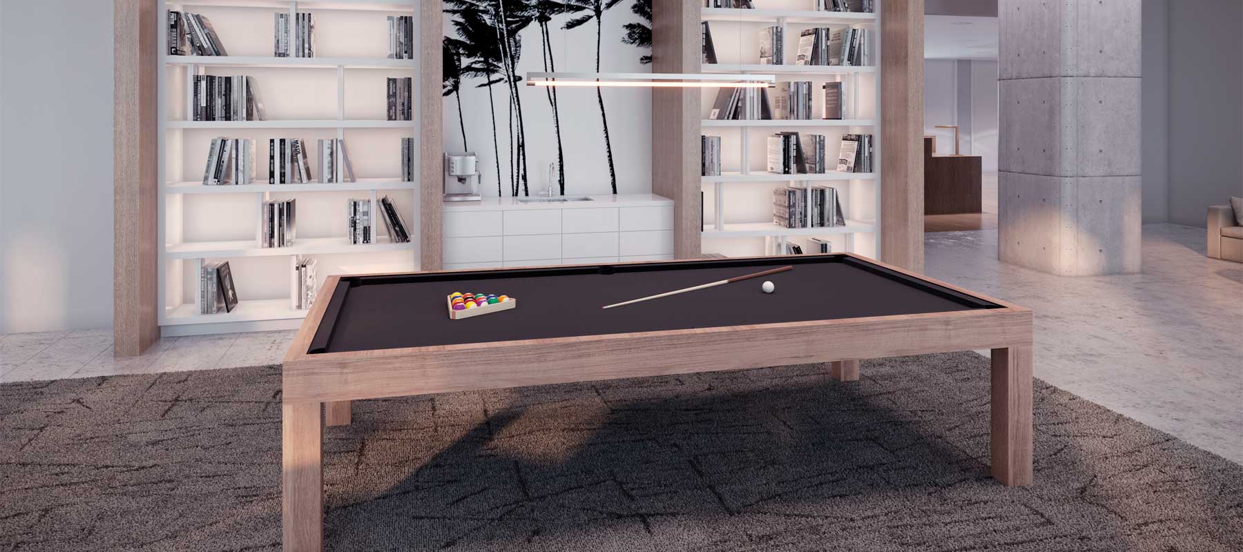 Pool table rendering of Sixty-Five Broadway Condos.