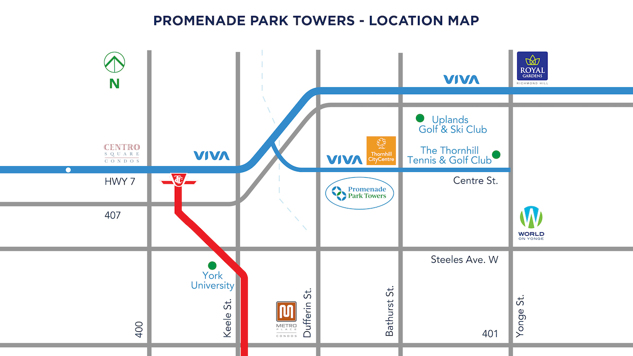 Promenade Park Towers location map.