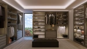 Rendering of 469 Spadina Homes interior walk-in closet.