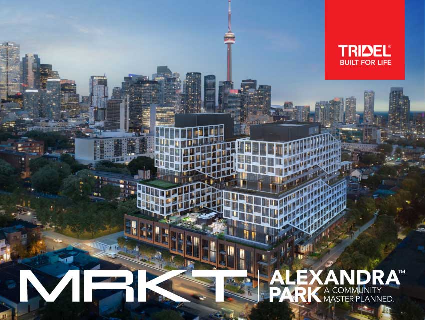 Aerial rendering of MRKT Alexandra Park Condos