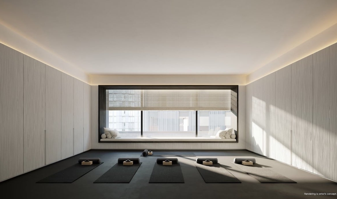 Rendering of Canary House Condos multi-purpose yoga studio