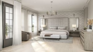 Rendering of Harbour Place Towns bedroom