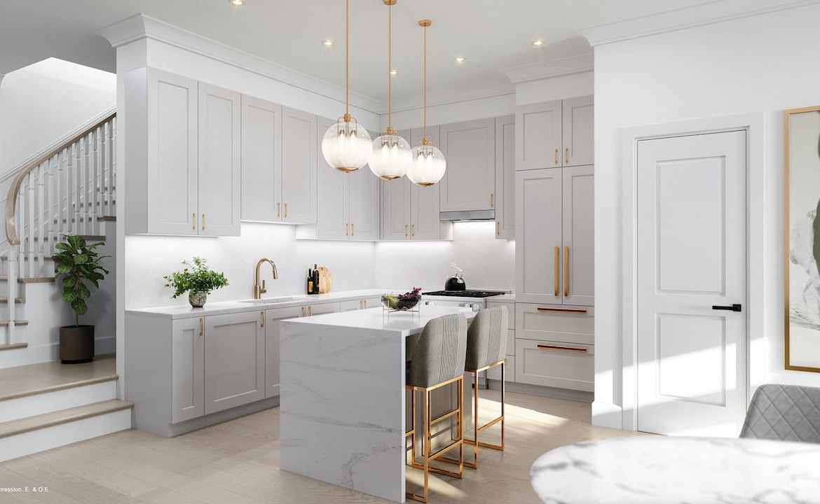 Rendering of Harbour Place Towns kitchen