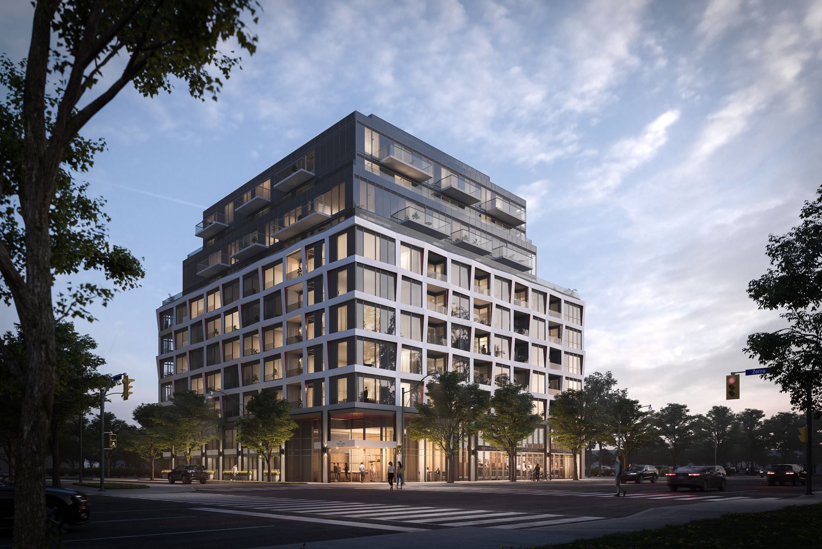 Full exterior rendering of The Tailor Queensway Residences.