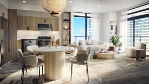 Rendering of The Grand at Universal City suite interior