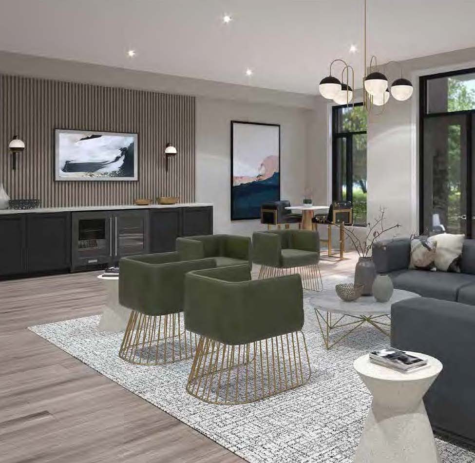 Rendering of Spur Line Common party room