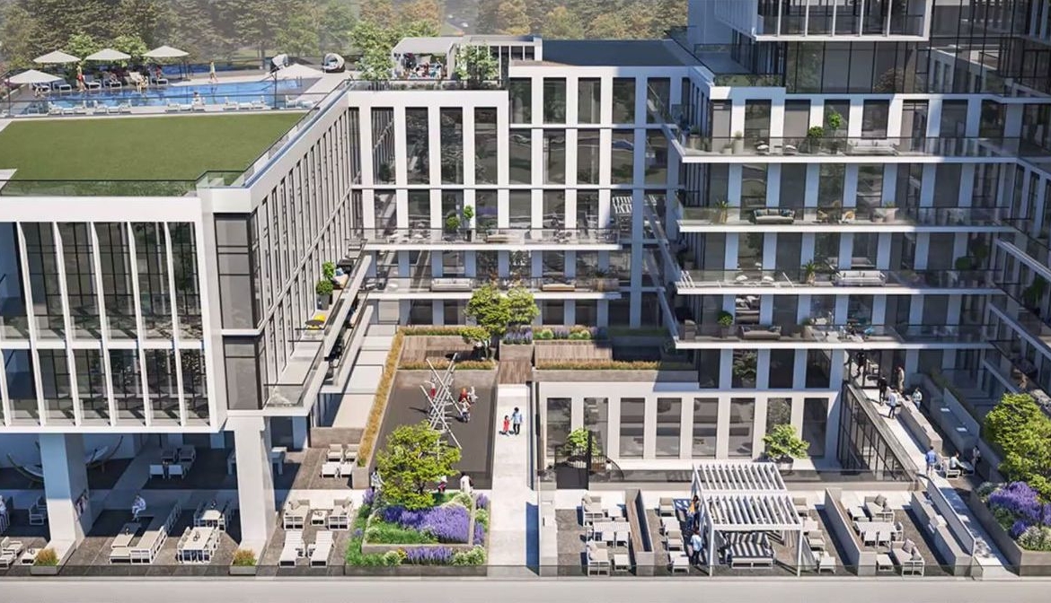 Rendering of M4 Condos outside amenities