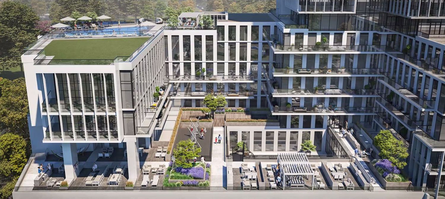 Rendering of M4 Condos outside amenities