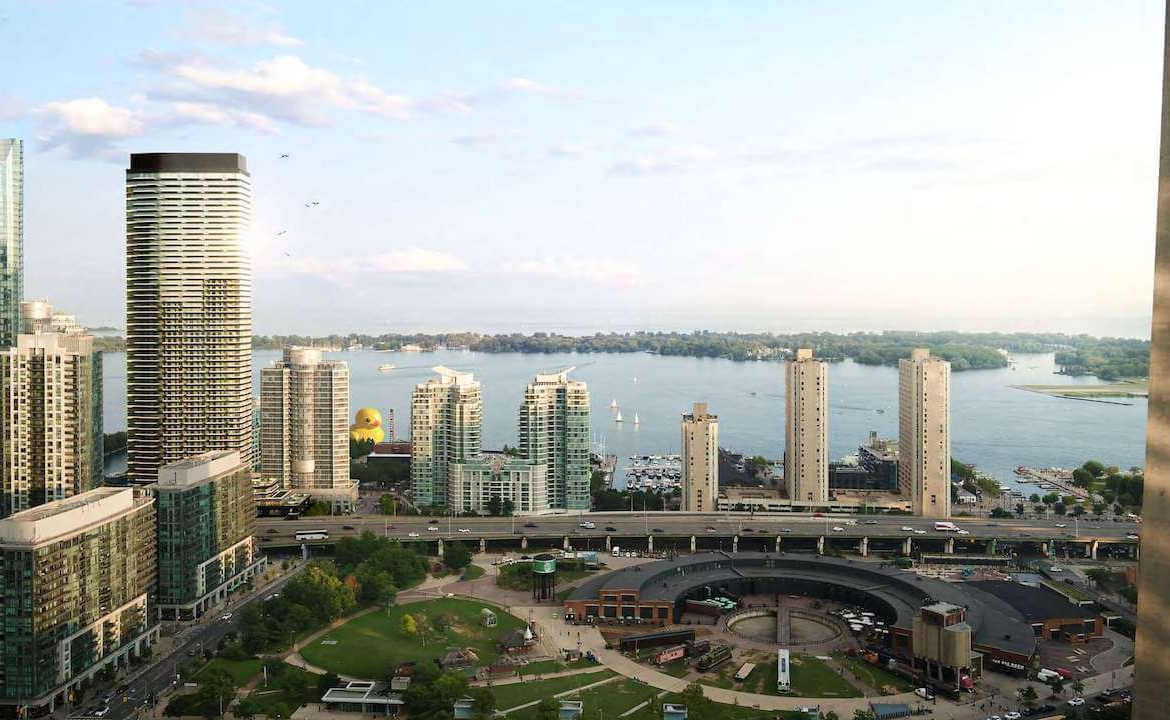 Q Tower condos waterfront Toronto rendering