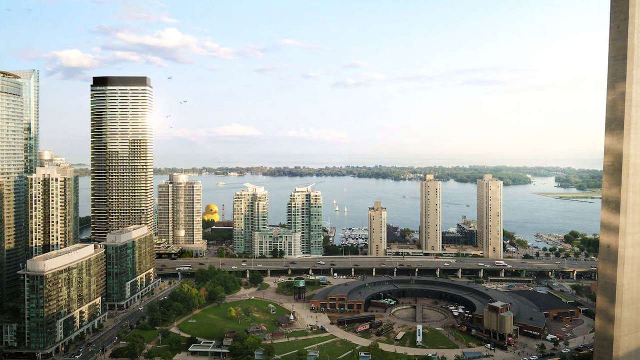 Q Tower condos waterfront Toronto rendering