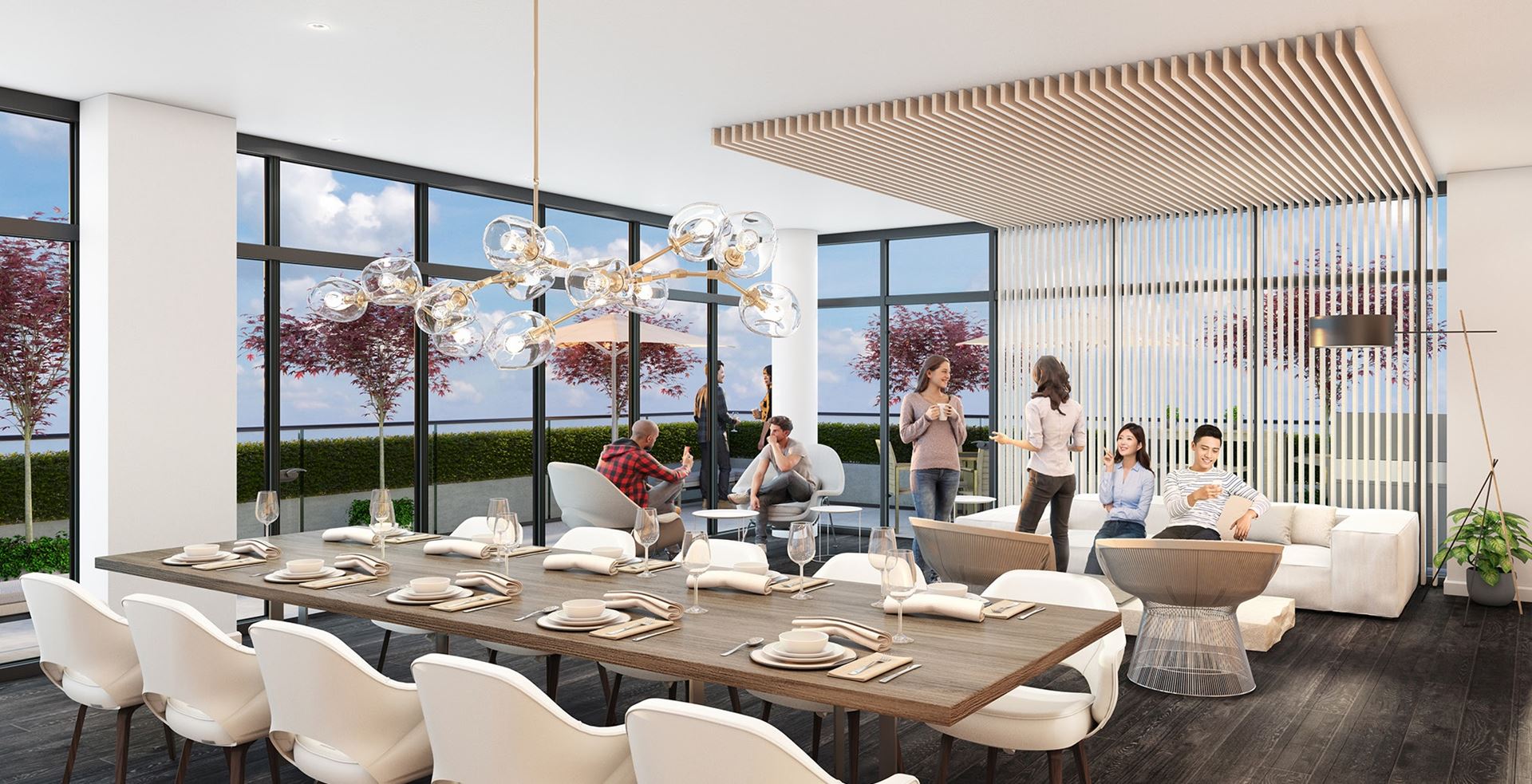 Rendering of 181 East Condos even lounge.