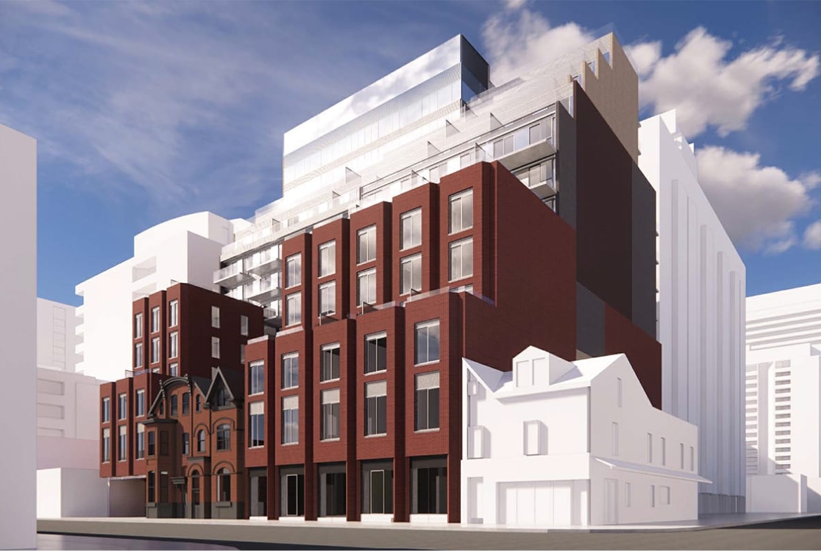 Rendering of 506 Church Condos exterior side view