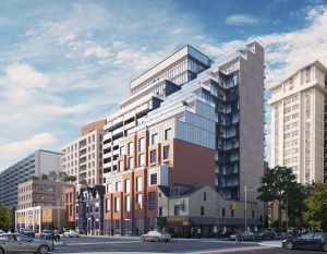 Rendering of 506 Church Condos exterior side view during the day