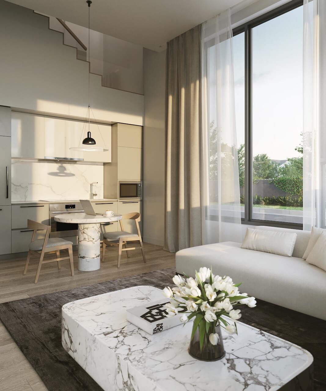 Rendering of The Leaside townhome interior